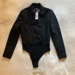 Bardot Womens Blazer Top Bodysuit